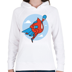 PRINTFASHION Szuper véradó - Női kapucnis pulóver - Fehér