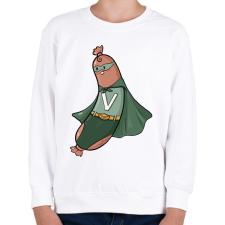 PRINTFASHION Szuper virsli - Gyerek pulóver - Fehér gyerek pulóver, kardigán