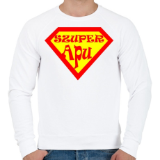 PRINTFASHION Szuperapu - Férfi pulóver - Fehér