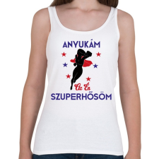 PRINTFASHION Szuperhős anyuka - Női atléta - Fehér női trikó