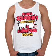 PRINTFASHION SZUPERHŐS KOZMETIKUS - Férfi atléta - Fehér női trikó