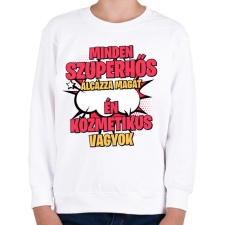 PRINTFASHION SZUPERHŐS KOZMETIKUS - Gyerek pulóver - Fehér gyerek pulóver, kardigán