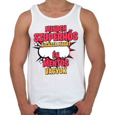 PRINTFASHION SZUPERHŐS MENTŐS - Férfi atléta - Fehér női trikó