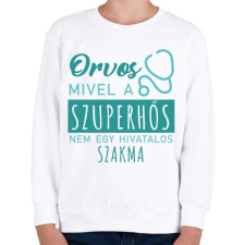 PRINTFASHION Szuperhős - Orvos - Gyerek pulóver - Fehér gyerek pulóver, kardigán