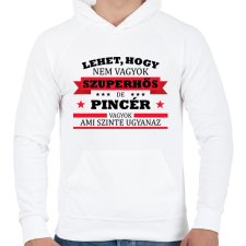 PRINTFASHION Szuperhős - Pincér - Férfi kapucnis pulóver - Fehér férfi pulóver, kardigán