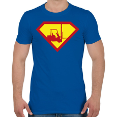 PRINTFASHION Szuperhős targoncás - Férfi póló - Királykék