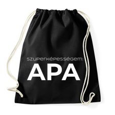 PRINTFASHION SZUPERKÉPESSÉGEM APA - Sportzsák, Tornazsák - Fekete tornazsák