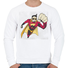 PRINTFASHION Szupermenő - szuper - Férfi pulóver - Fehér férfi pulóver, kardigán