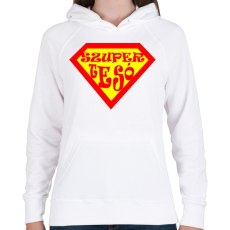 PRINTFASHION Szupertesó - Női kapucnis pulóver - Fehér