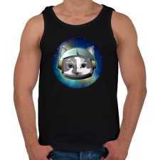 PRINTFASHION Szürke űrcica - Férfi atléta - Fekete atléta, trikó