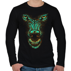 PRINTFASHION Szürkefarkas - Férfi hosszú ujjú póló - Fekete