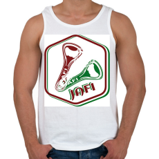 PRINTFASHION szurkolói sörbontó - Férfi atléta - Fehér