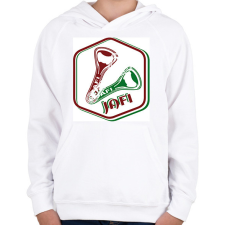 PRINTFASHION szurkolói sörbontó - Gyerek kapucnis pulóver - Fehér gyerek pulóver, kardigán