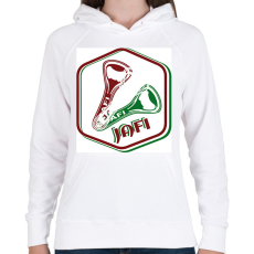 PRINTFASHION szurkolói sörbontó - Női kapucnis pulóver - Fehér