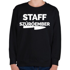 PRINTFASHION Szúróember - Gyerek pulóver - Fekete