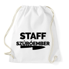 PRINTFASHION Szúróember Staff - Sportzsák, Tornazsák - Fehér tornazsák