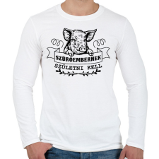 PRINTFASHION Szúróembernek születni kell - Férfi hosszú ujjú póló - Fehér férfi póló