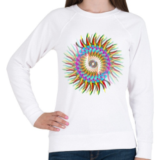 PRINTFASHION szúrós mandala - Női pulóver - Fehér