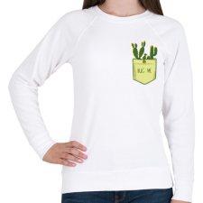 PRINTFASHION Szúrós ölelés - Női pulóver - Fehér női pulóver, kardigán