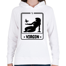 PRINTFASHION szűz - Női kapucnis pulóver - Fehér női pulóver, kardigán