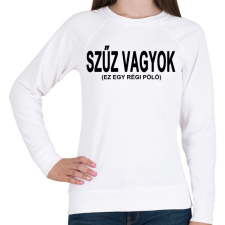 PRINTFASHION Szűz vagyok, ja nem! - Női pulóver - Fehér női pulóver, kardigán