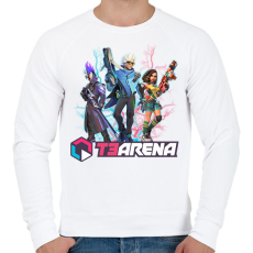 PRINTFASHION T3 Arena - Férfi pulóver - Fehér
