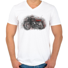 PRINTFASHION t5 - Férfi V-nyakú póló - Fehér férfi póló