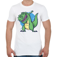 PRINTFASHION T-rex dab - Férfi póló - Fehér férfi póló