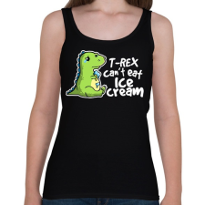 PRINTFASHION T-REX fagyi - Női atléta - Fekete női trikó