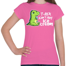 PRINTFASHION T-REX fagyi - Női póló - Rózsaszín