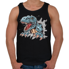 PRINTFASHION T-rex - Férfi atléta - Fekete