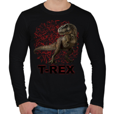 PRINTFASHION T-REX - Férfi hosszú ujjú póló - Fekete férfi póló