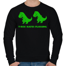 PRINTFASHION T-rex floss dance - Férfi pulóver - Fekete férfi pulóver, kardigán