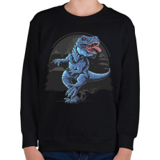 PRINTFASHION T-rex - Gyerek pulóver - Fekete