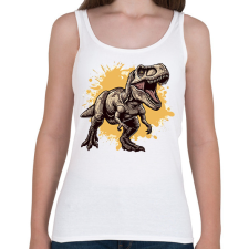 PRINTFASHION T-Rex  - Női atléta - Fehér női trikó