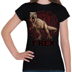PRINTFASHION T-REX - Női póló - Fekete