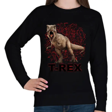 PRINTFASHION T-REX - Női pulóver - Fekete női pulóver, kardigán