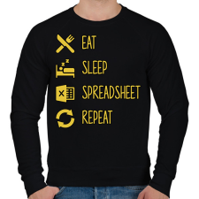 PRINTFASHION Táblázat - Férfi pulóver - Fekete férfi pulóver, kardigán