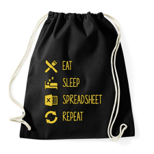 PRINTFASHION Táblázat - Sportzsák, Tornazsák - Fekete tornazsák