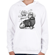 PRINTFASHION tacsi1 - Gyerek kapucnis pulóver - Fehér gyerek pulóver, kardigán