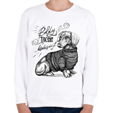 PRINTFASHION tacsi1 - Gyerek pulóver - Fehér gyerek pulóver, kardigán