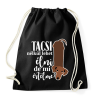 PRINTFASHION Tacsi nélkül lehet élni, de mi értelme? - Sportzsák, Tornazsák - Fekete