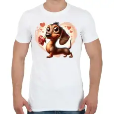 PRINTFASHION Tacsi rózsával - Férfi póló - Fehér