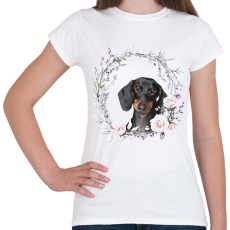 PRINTFASHION tacsi virágokkal - Női póló - Fehér