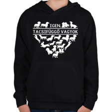 PRINTFASHION Tacsifüggő - Gyerek kapucnis pulóver - Fekete gyerek pulóver, kardigán