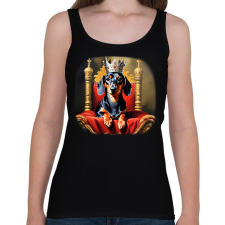 PRINTFASHION TACSIKIRÁLY - Női atléta - Fekete női trikó