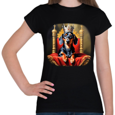PRINTFASHION TACSIKIRÁLY - Női póló - Fekete női póló