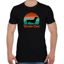 PRINTFASHION Tacskó Dad - Férfi póló - Fekete férfi póló