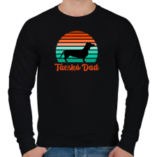 PRINTFASHION Tacskó Dad - Férfi pulóver - Fekete férfi pulóver, kardigán