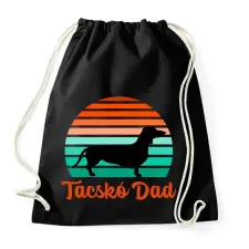 PRINTFASHION Tacskó Dad - Sportzsák, Tornazsák - Fekete tornazsák
